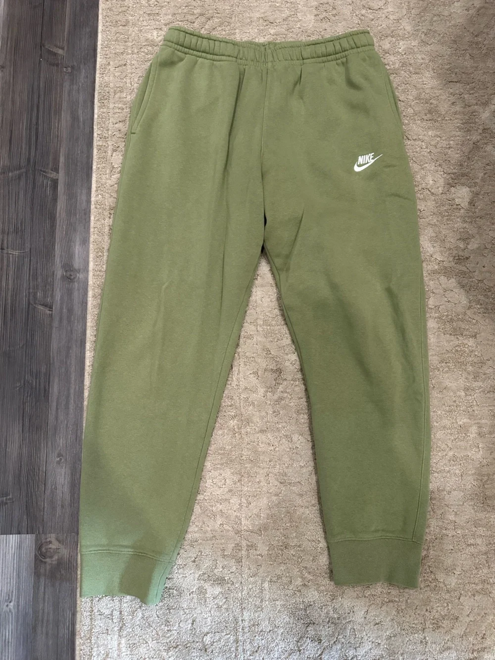 Nike Olive Green Athletic Jogger Pants, SIZE LARGE